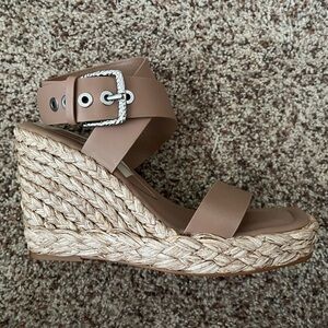 Dolce Vita Tan Woven Wedge Sandals
